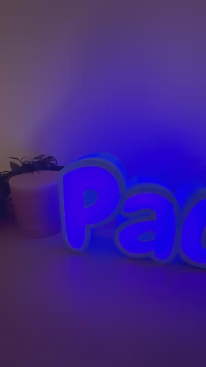 Lampe/veilleuse prénom à LED imprimée en 3D à personnaliser | Décoration 3D - POMM Créations