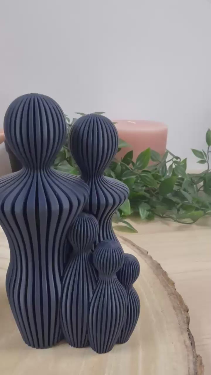 Famille avec 3 enfants imprimée en 3D | Décoration 3D - POMM Créations