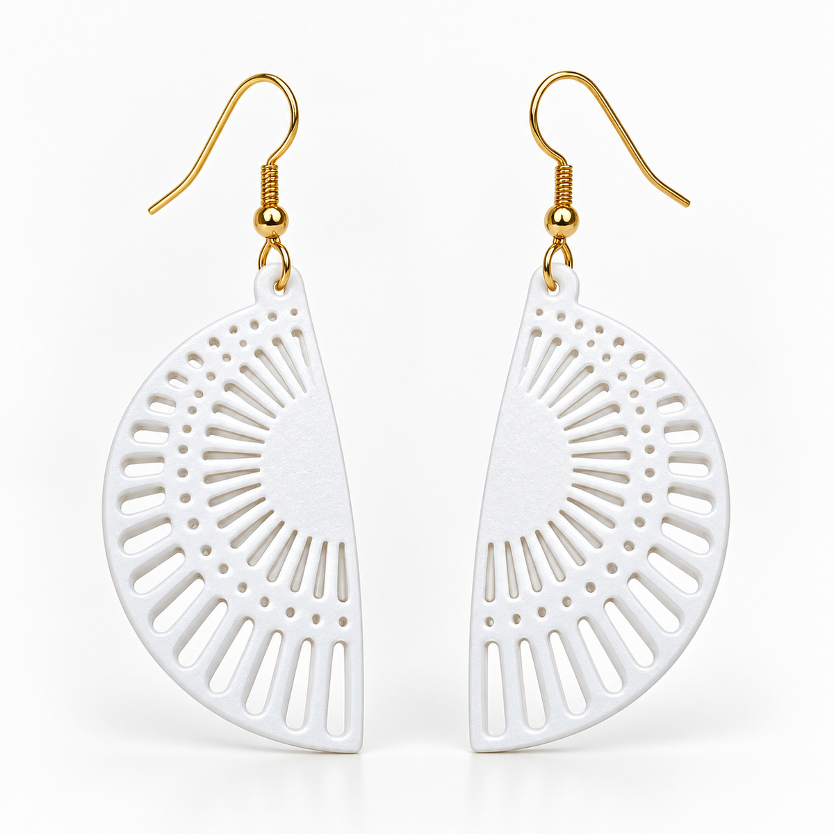 Boucles d'oreilles Rayon de soleil en 3D – vue 5
