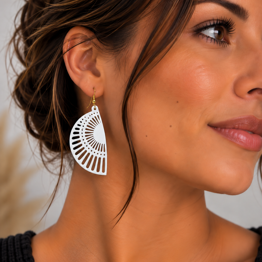 Boucles d'oreilles Rayon de soleil en 3D – vue 8
