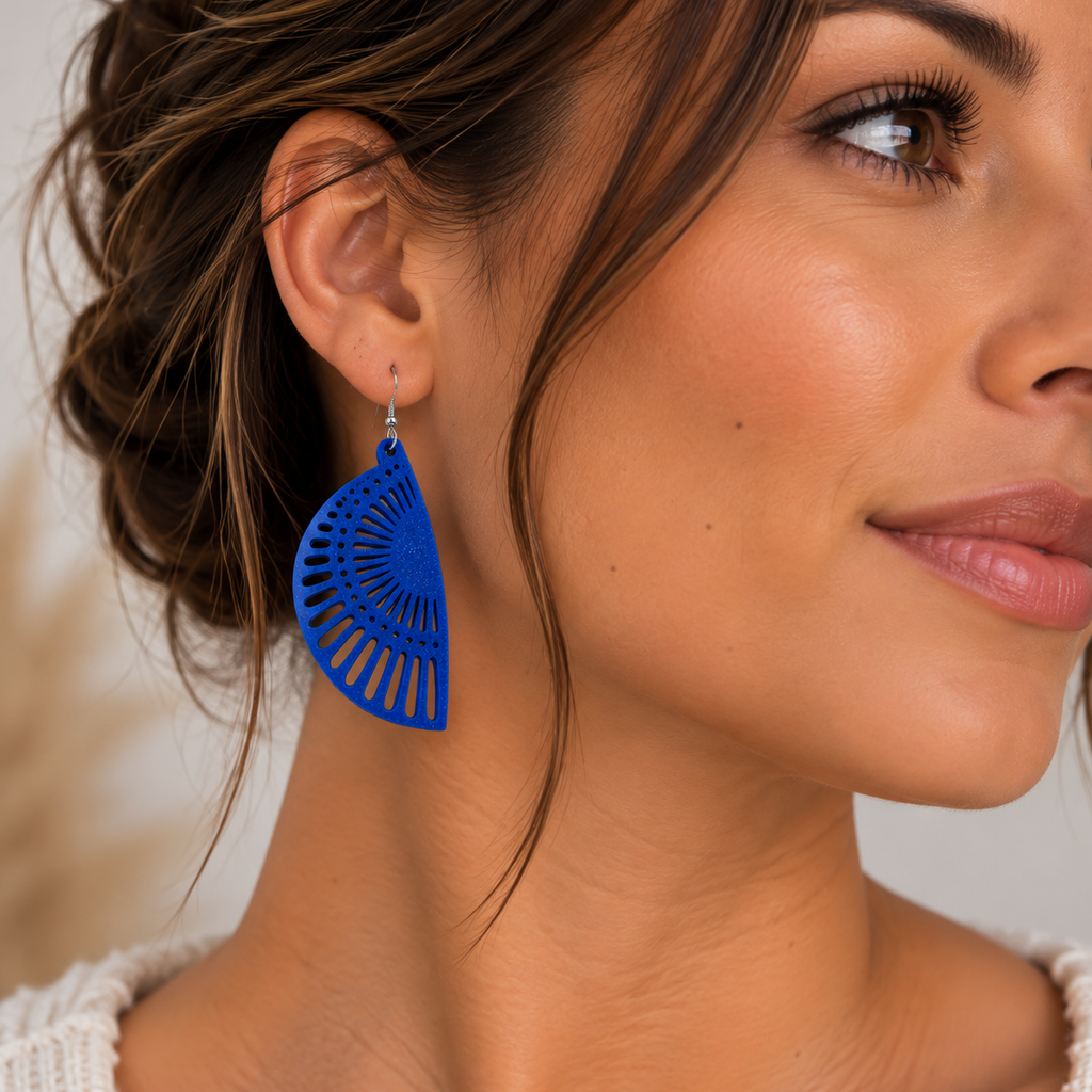 Boucles d'oreilles Rayon de soleil en 3D – vue 4