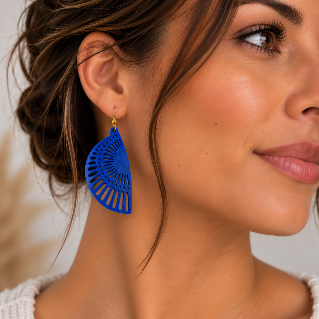 Boucles d'oreilles Rayon de soleil en 3D – vue 3