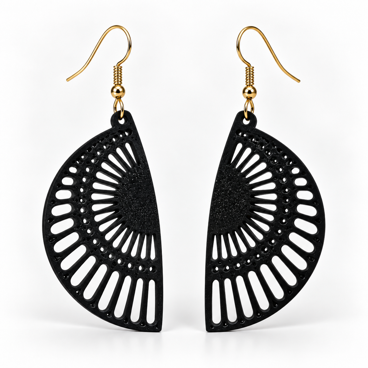 Boucles d'oreilles Rayon de soleil en 3D – vue 9