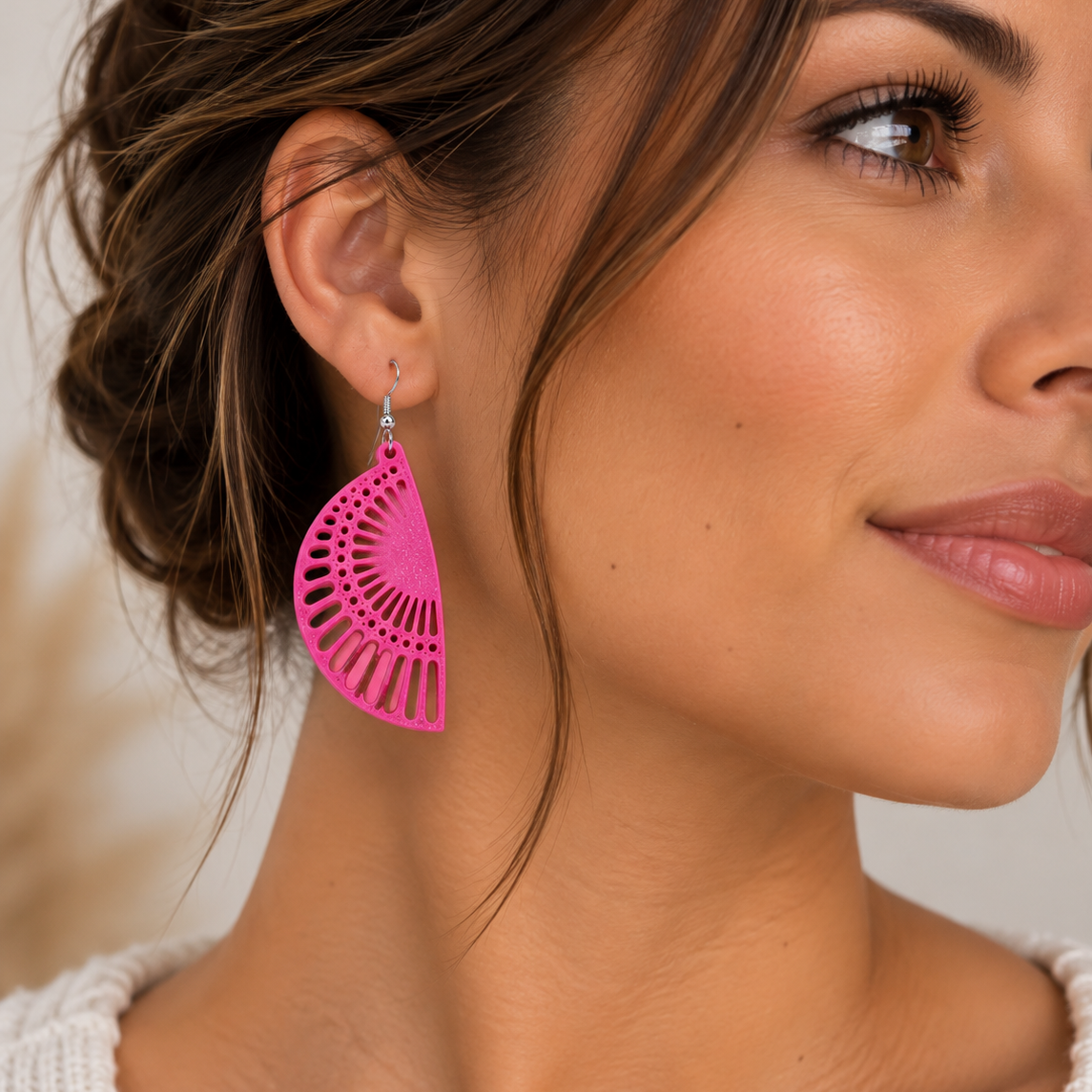Boucles d'oreilles Rayon de soleil en 3D – vue 15